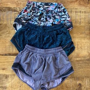 Lululemon 💜 Womens Athletic Shorts! Set of three! Size 2 Reg.